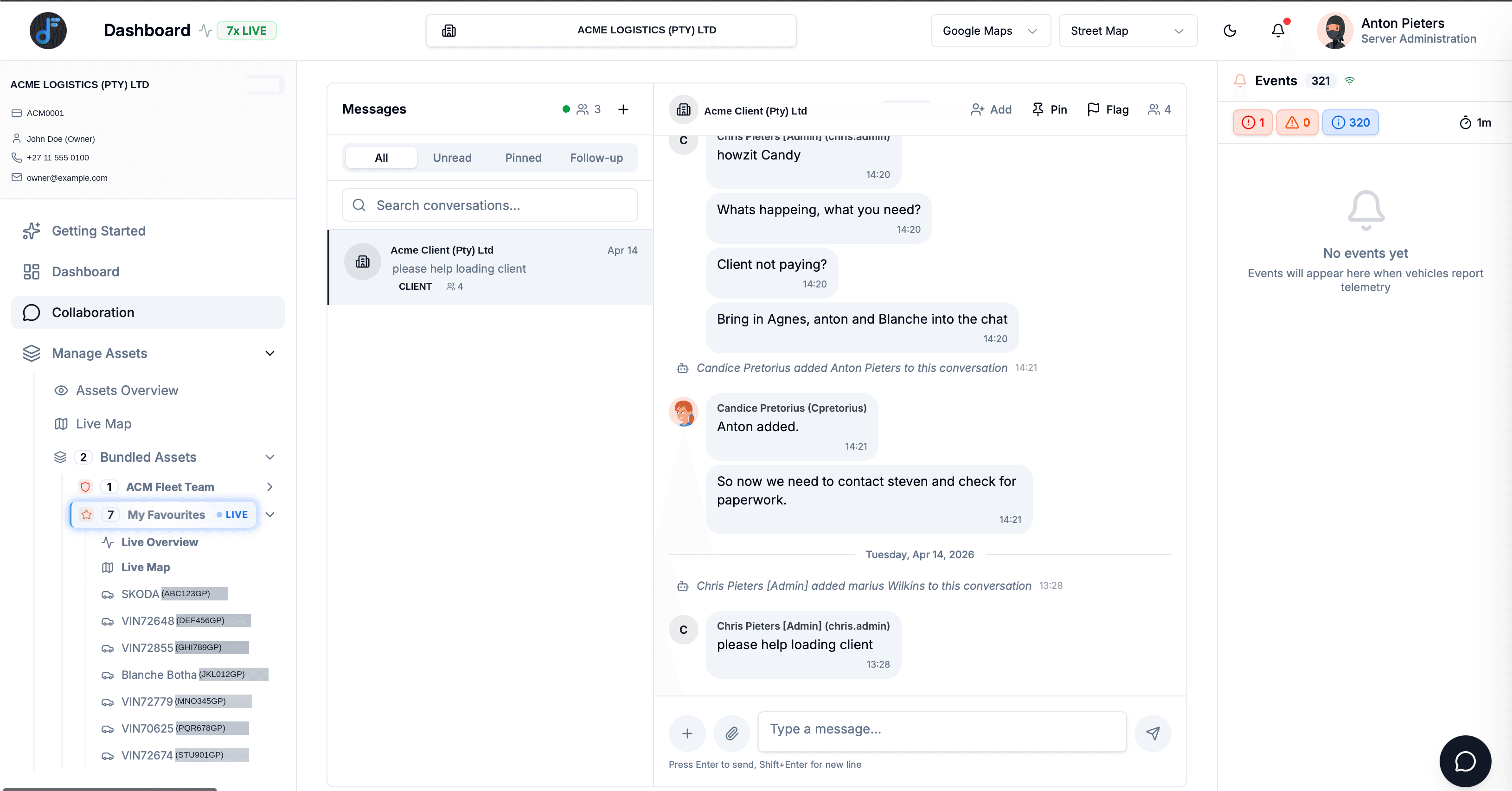 Fleet Destiny — team collaboration and shared visibility