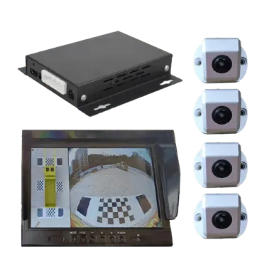 360-degree around-view system with four wide-angle cameras